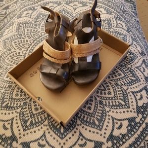 Leather Wedge Sandals